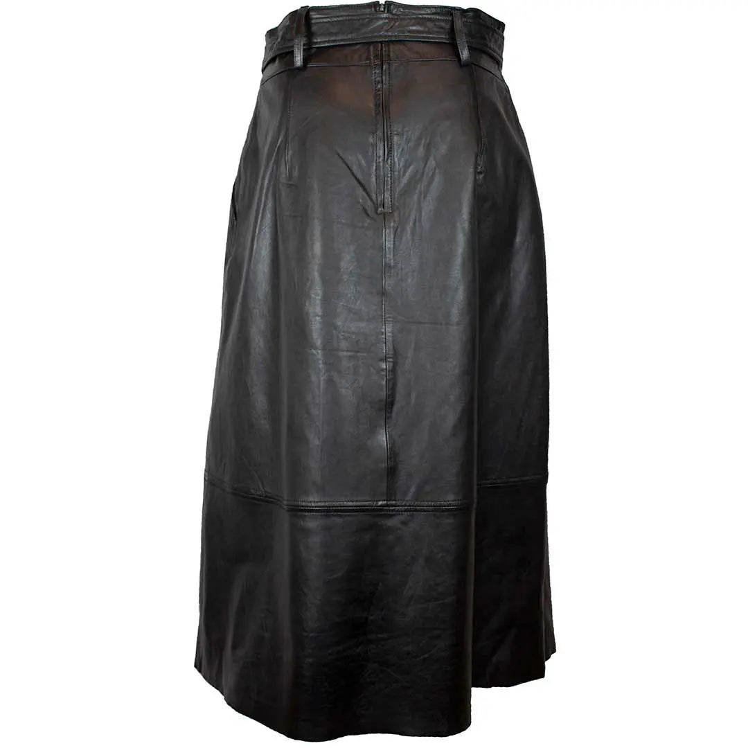 BOL Women's Brit Leather Flair Skirt - Velora Luxury Fashion
