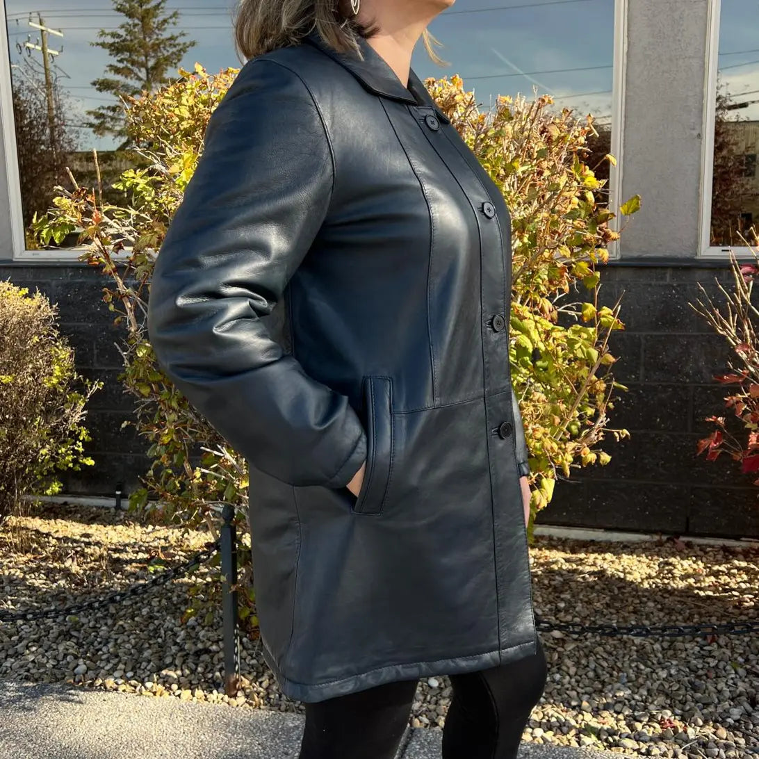 BOL Women's Button Up Leather Jacket - Velora Luxury Fashion