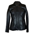 BOL Women's Classic Black Zippered Motorcycle Style Fashion Sheepskin Leather Jacket - Velora Luxury Fashion