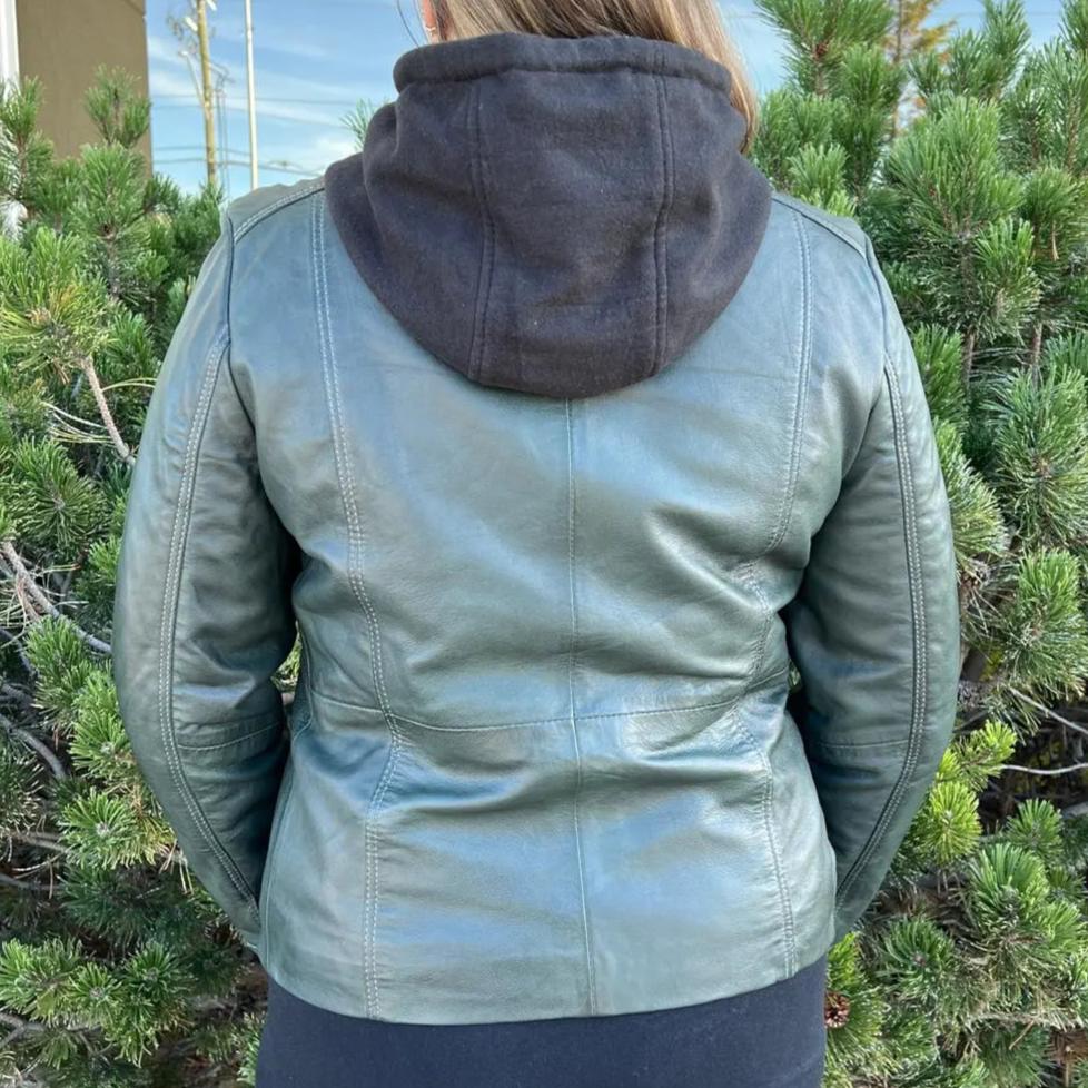 BOL Women's Detachable Hooded Leather Jacket - Velora Luxury Fashion