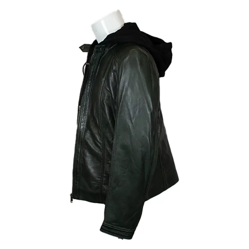 BOL Women's Detachable Hooded Leather Jacket - Velora Luxury Fashion