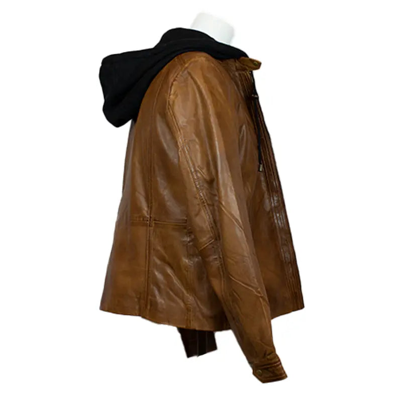 BOL Women's Detachable Hooded Leather Jacket - Velora Luxury Fashion
