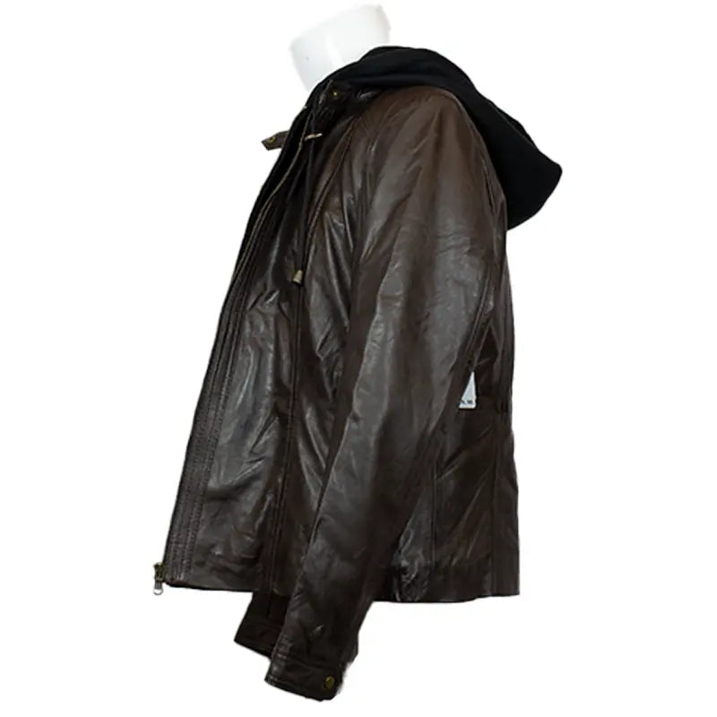 BOL Women's Detachable Hooded Leather Jacket - Velora Luxury Fashion