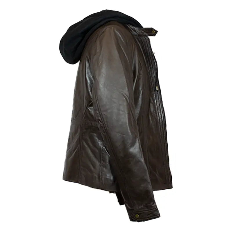 BOL Women's Detachable Hooded Leather Jacket - Velora Luxury Fashion