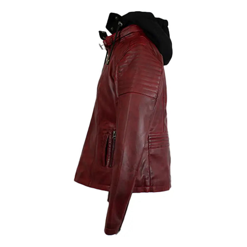 BOL Women's Hooded Leather Jacket - Velora Luxury Fashion