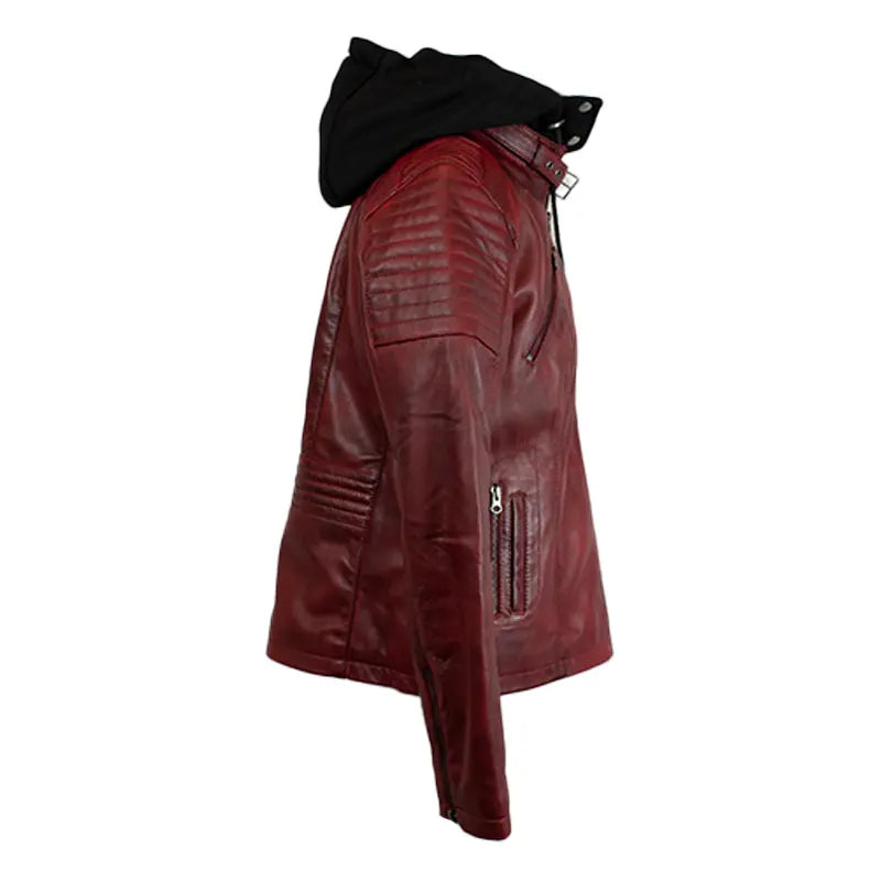 BOL Women's Hooded Leather Jacket - Velora Luxury Fashion