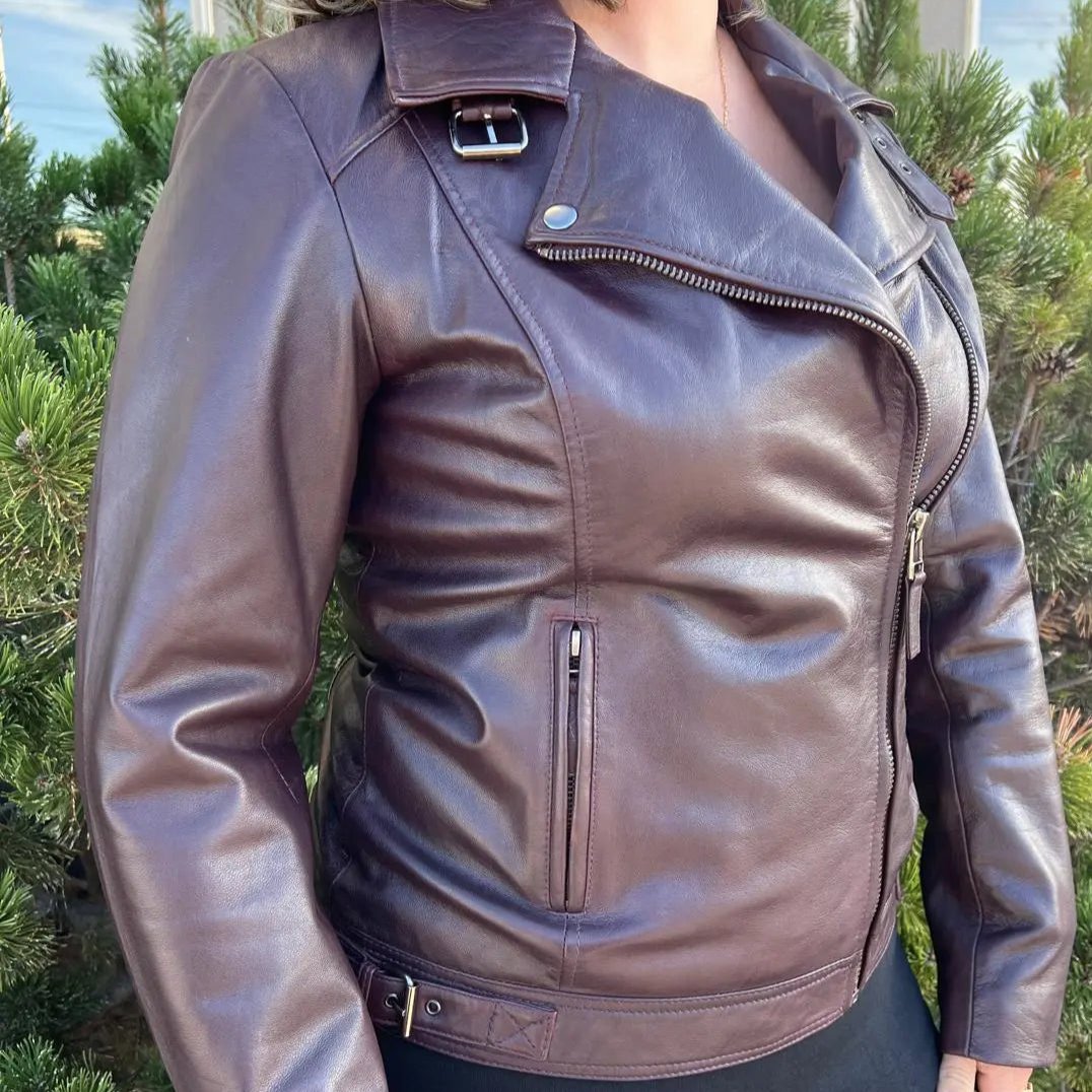 BOL Women's Leather Biker Style Jacket - Velora Luxury Fashion