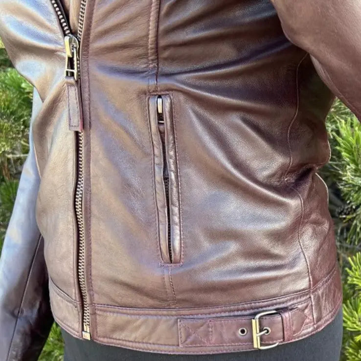 BOL Women's Leather Biker Style Jacket - Velora Luxury Fashion