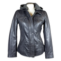 BOL Women's Removable Hood Leather Jacket - Velora Luxury Fashion