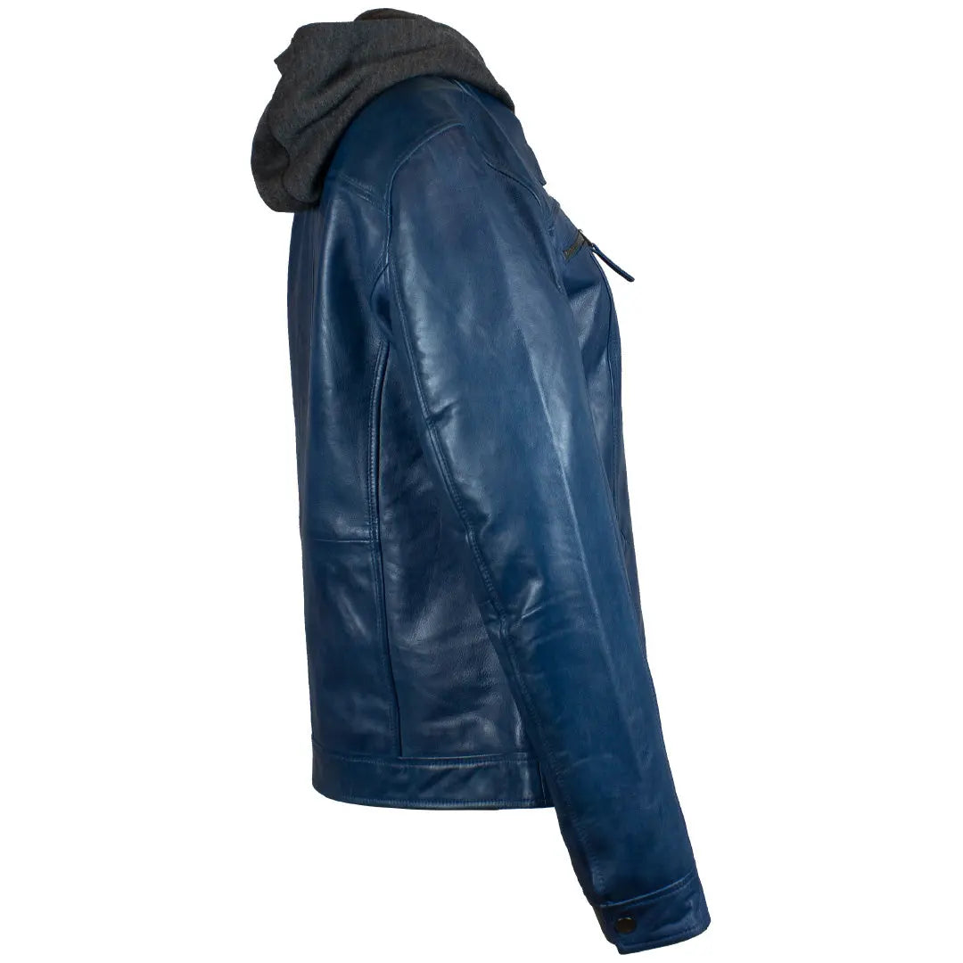 BOL Women's Removable Hood Leather Jacket - Velora Luxury Fashion