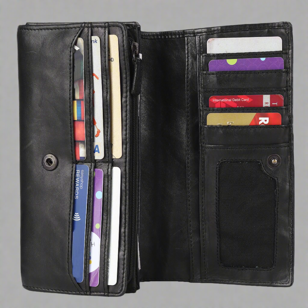 BOL Women's Square Tab Leather Wallet - Velora Luxury Fashion