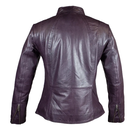 BOL Women's Zip Pocket Leather Jacket - Velora Luxury Fashion