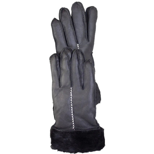 BOL Women's Black Hand Stitched Merino Sheepskin Gloves Boutique of Leathers/Open Road