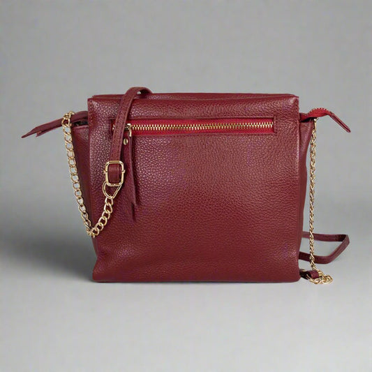 BOL Women's Cross Body Leather Bag with Chain and Leather Strap Boutique of Leathers/Open Road