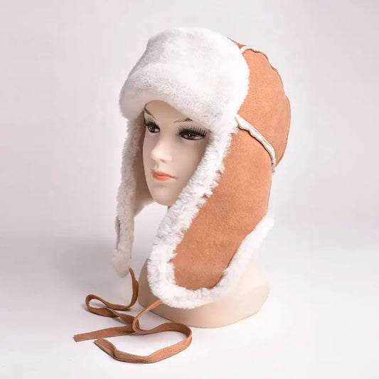 BOL Women's Hand Stitched Merino Sheepskin Bomber Cap Boutique of Leathers/Open Road