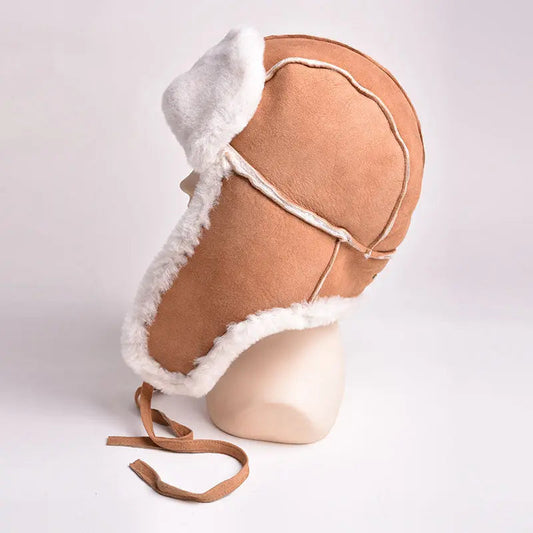 BOL Women's Hand Stitched Merino Sheepskin Bomber Cap Boutique of Leathers/Open Road