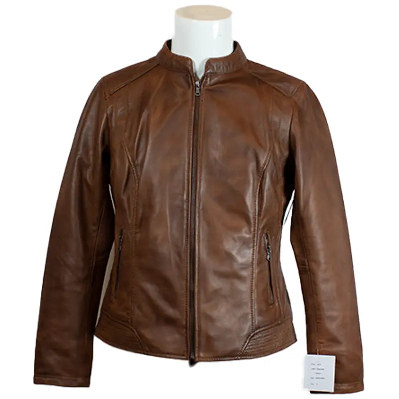 BOL Women's Waxed Sheep Leather Jacket Boutique of Leathers/Open Road