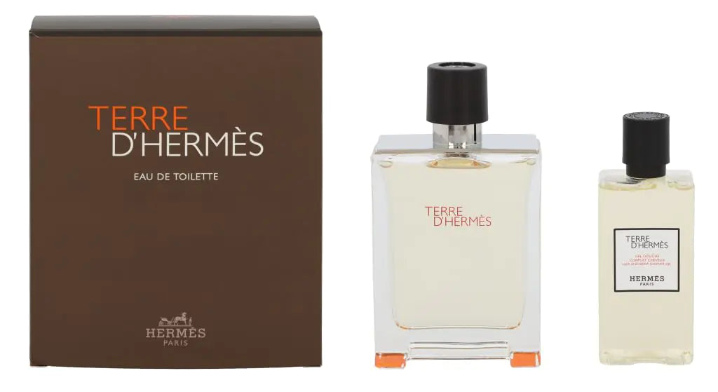 Hermes Terre Dhermes 2-Piece Gift Set for Men (3.4 Oz Eau De Toilette Spray + 2.7 Oz Hair & Body Shower Gel)
