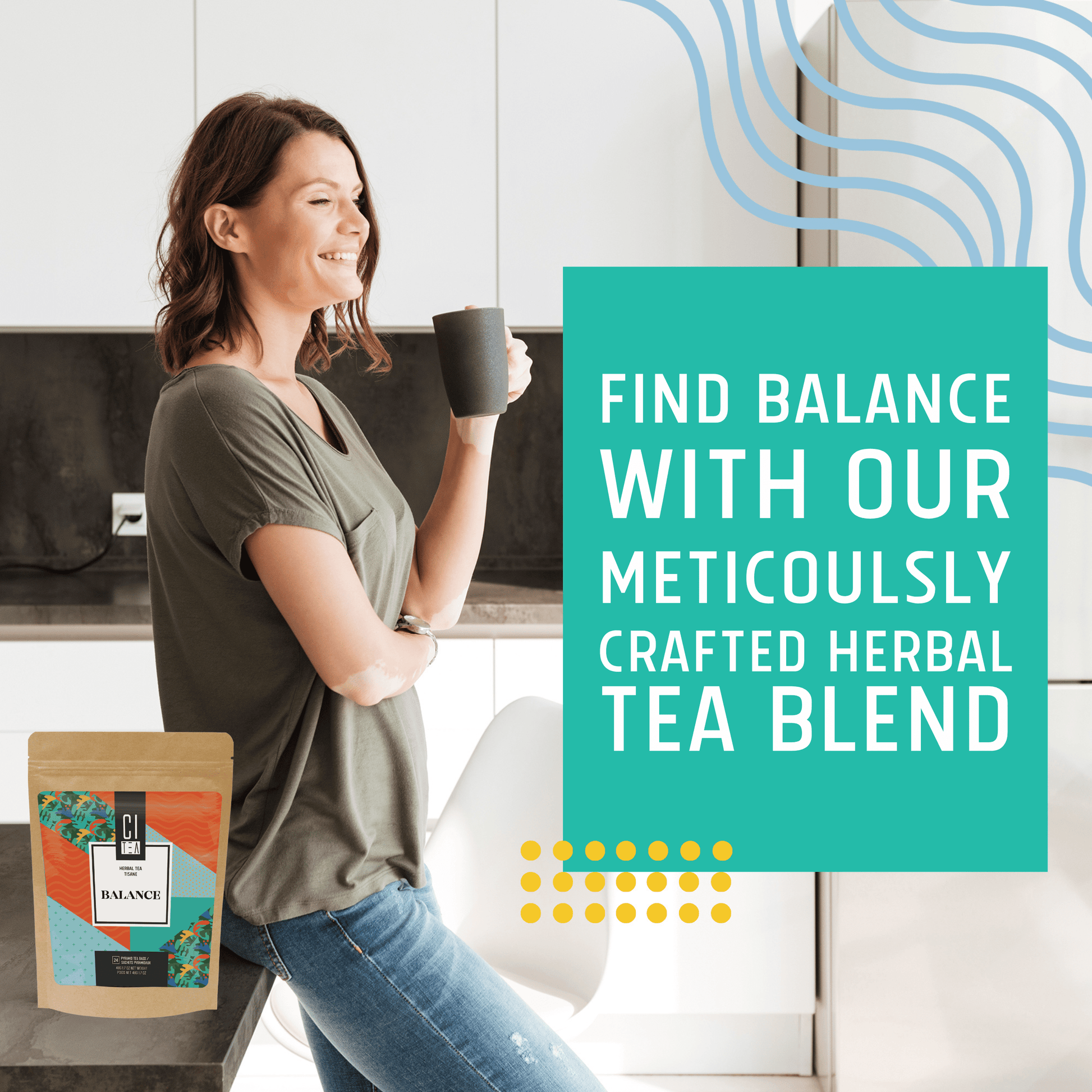 Balance Herbal Tea Pyramid Tea Bags - Velora Luxury Fashion