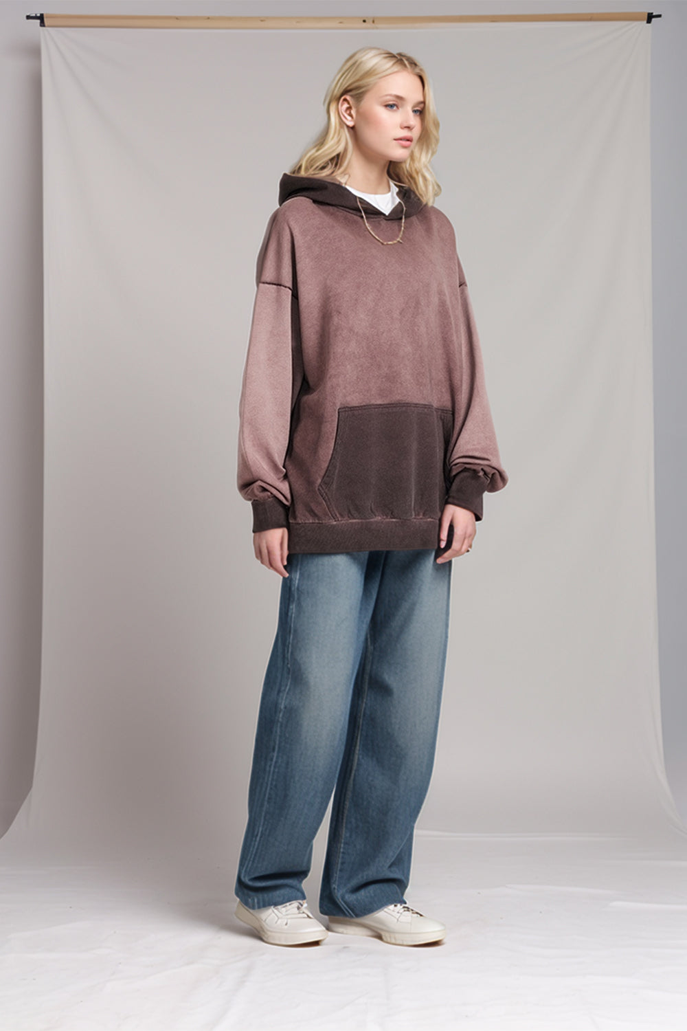 Basic Bae Drop Shoulder Long Sleeve Hoodie with Kangaroo Pocket - Velora Luxury Fashion