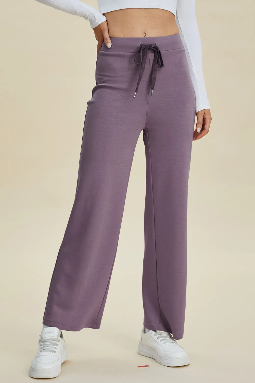 Basic Bae Full Size Air Scuba Drawstring Wide Leg Pants - Velora Luxury Fashion