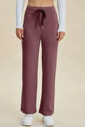 Basic Bae Full Size Air Scuba Drawstring Wide Leg Pants - Velora Luxury Fashion