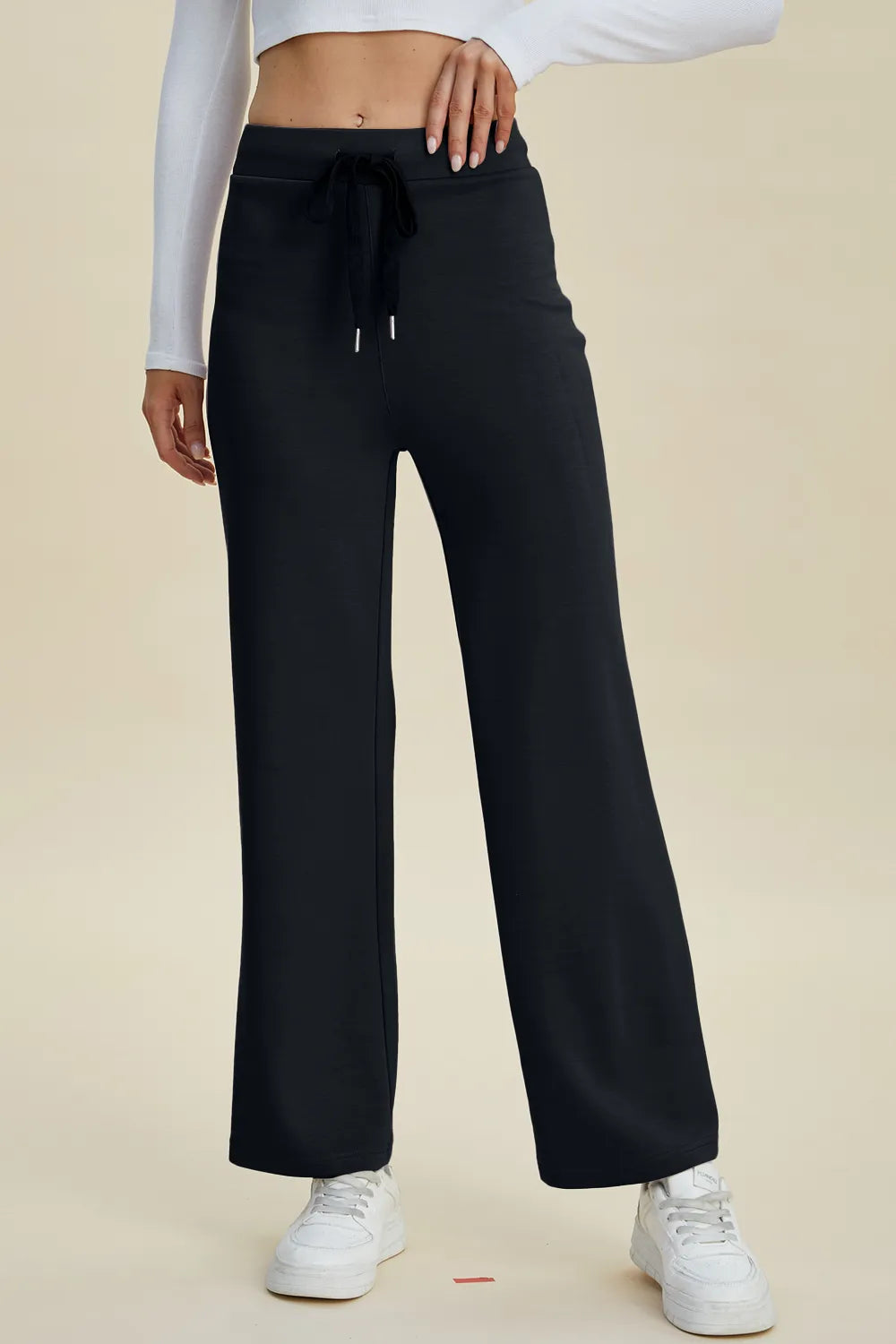 Basic Bae Full Size Air Scuba Drawstring Wide Leg Pants - Velora Luxury Fashion
