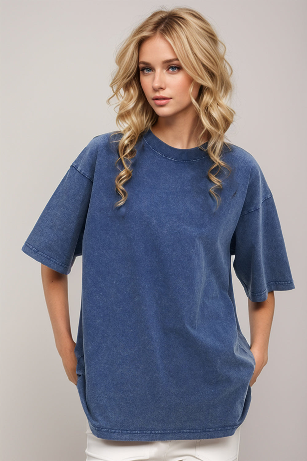 Basic Bae Round Neck Half Sleeve T-Shirt - Velora Luxury Fashion
