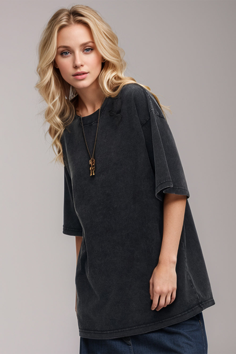 Basic Bae Round Neck Half Sleeve T-Shirt - Velora Luxury Fashion