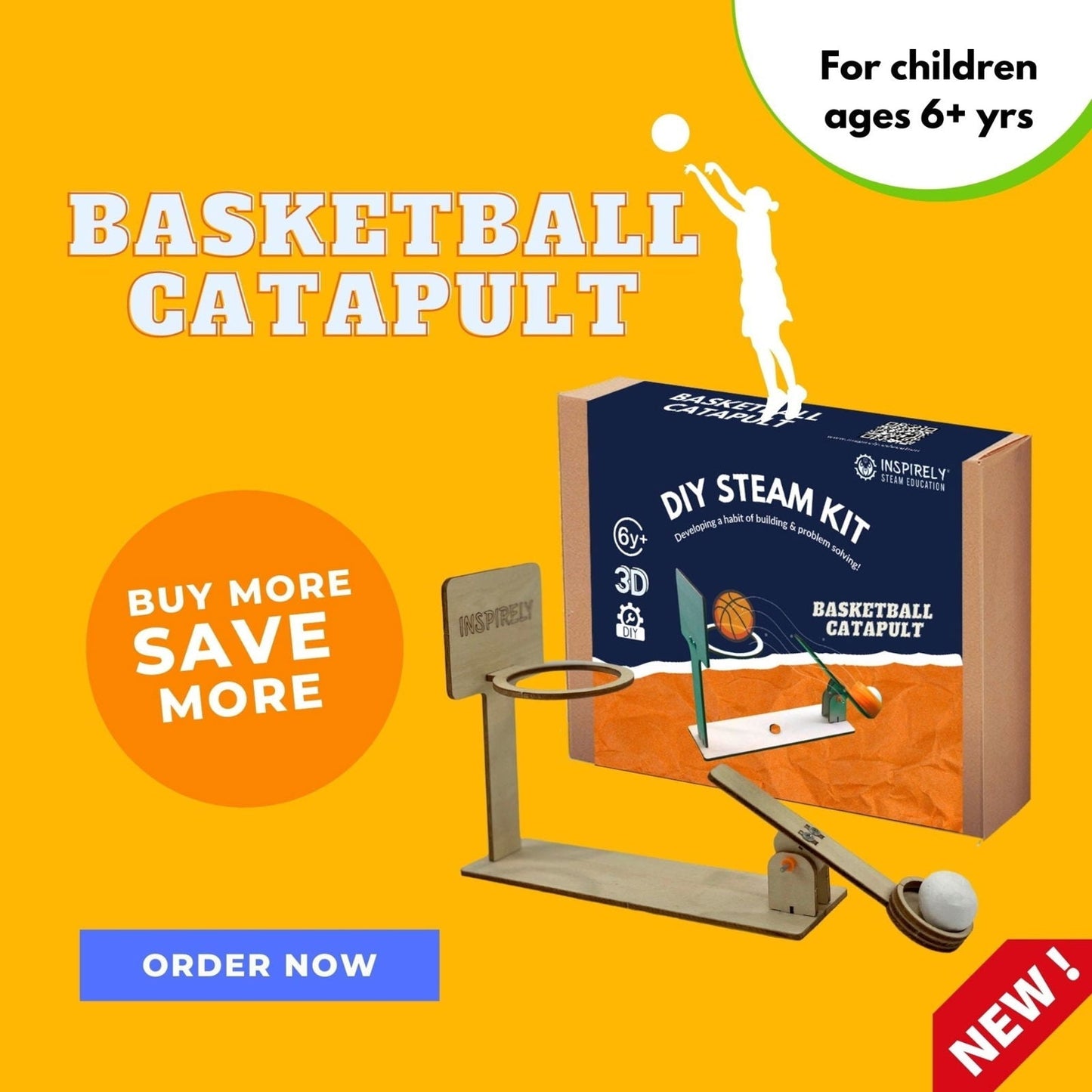 Basketball Catapult | DIY STEM Kit / Project | For Ages 6-99 Yrs - Velora Luxury Fashion