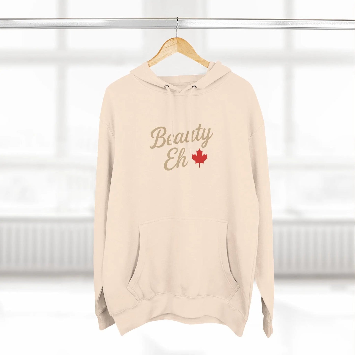Beauty Eh Canadian Hoodie - Maple Leaf Pride Pullover Sweatshirt - Womens Canada Day Apparel - Cozy Fleece Lined Hooded Sweatshirt - Velora Luxury Fashion