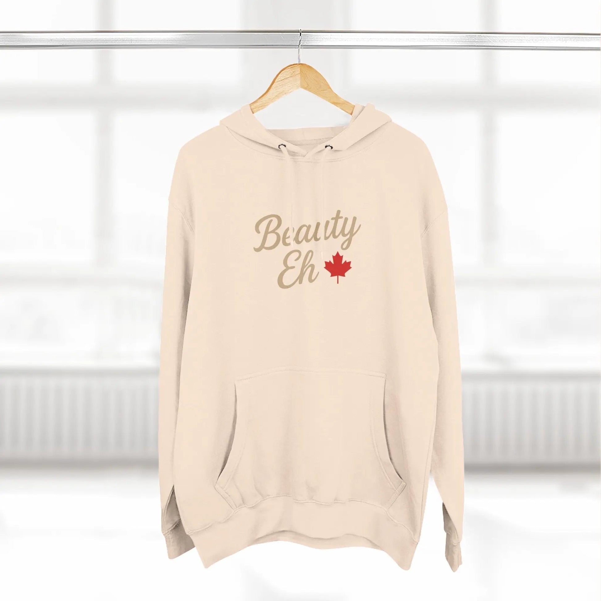 Beauty Eh Canadian Hoodie - Maple Leaf Pride Pullover Sweatshirt - Womens Canada Day Apparel - Cozy Fleece Lined Hooded Sweatshirt - Velora Luxury Fashion