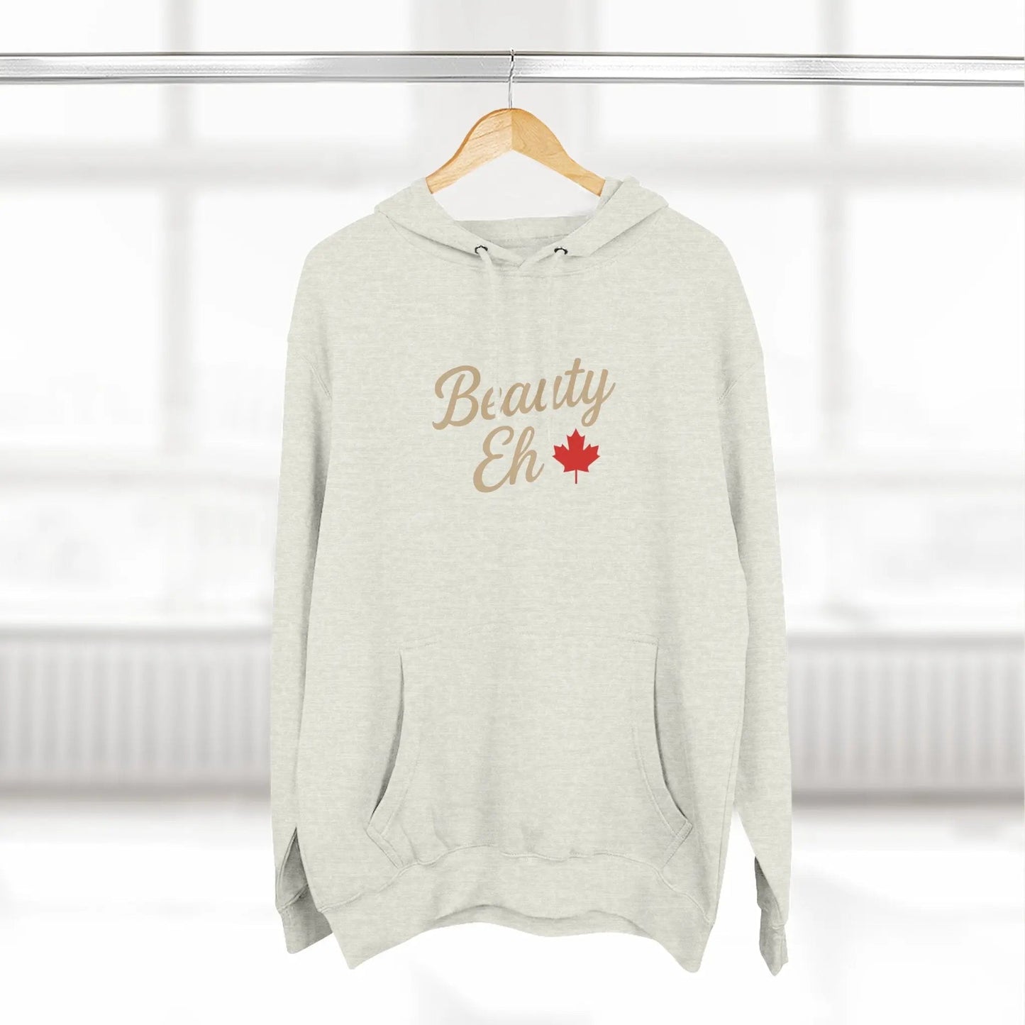 Beauty Eh Canadian Hoodie - Maple Leaf Pride Pullover Sweatshirt - Womens Canada Day Apparel - Cozy Fleece Lined Hooded Sweatshirt - Velora Luxury Fashion