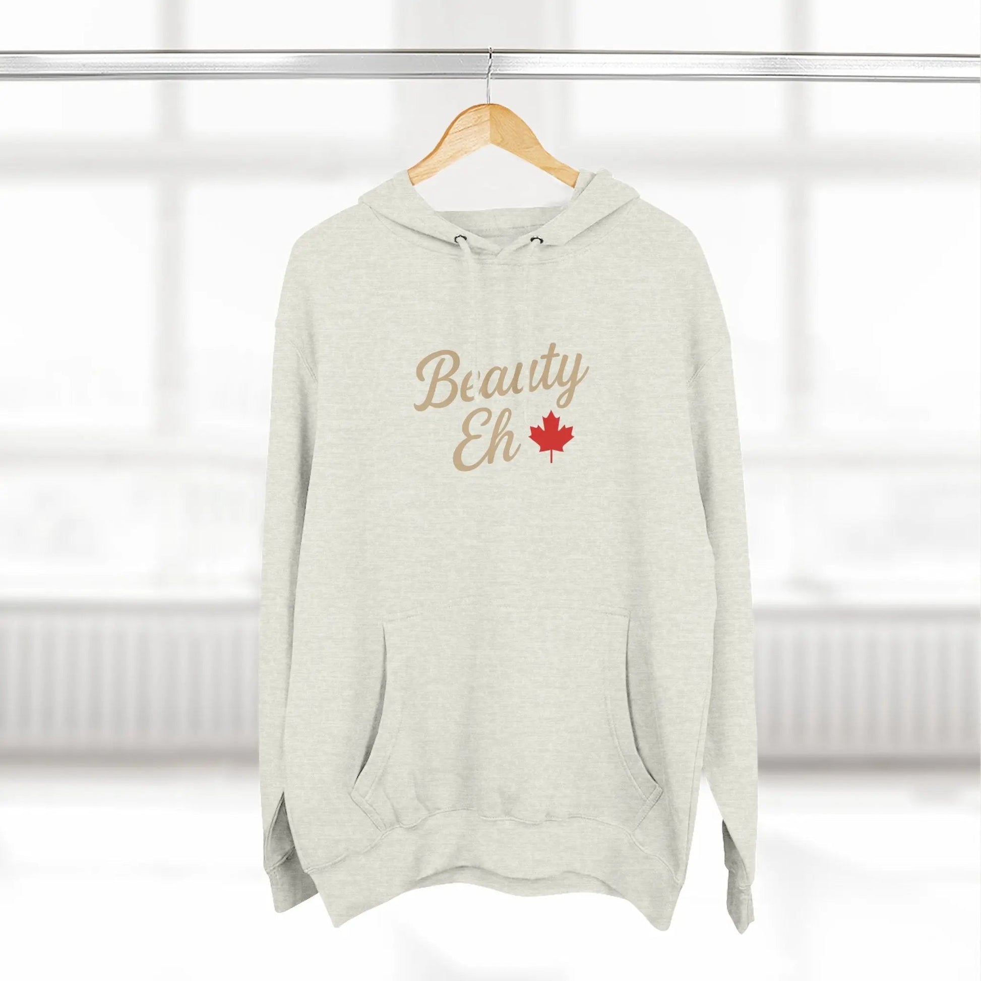 Beauty Eh Canadian Hoodie - Maple Leaf Pride Pullover Sweatshirt - Womens Canada Day Apparel - Cozy Fleece Lined Hooded Sweatshirt - Velora Luxury Fashion