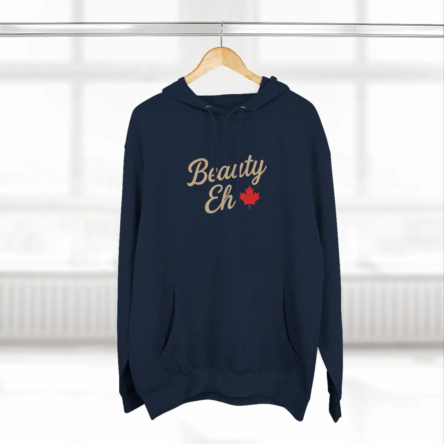 Beauty Eh Canadian Hoodie - Maple Leaf Pride Pullover Sweatshirt - Womens Canada Day Apparel - Cozy Fleece Lined Hooded Sweatshirt - Velora Luxury Fashion