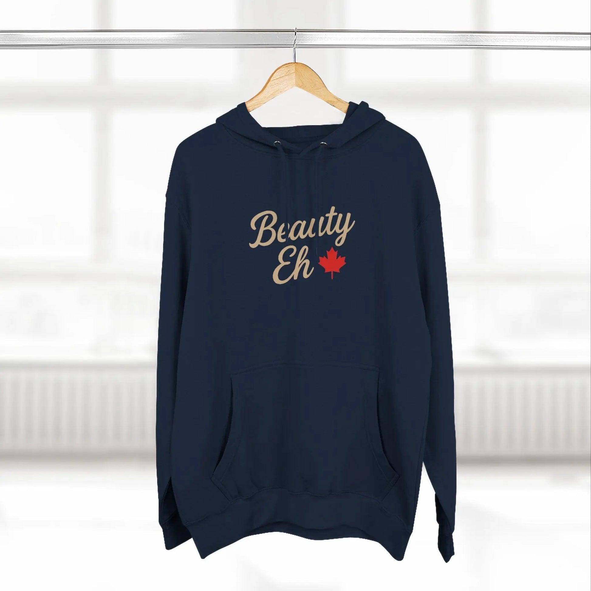 Beauty Eh Canadian Hoodie - Maple Leaf Pride Pullover Sweatshirt - Womens Canada Day Apparel - Cozy Fleece Lined Hooded Sweatshirt - Velora Luxury Fashion