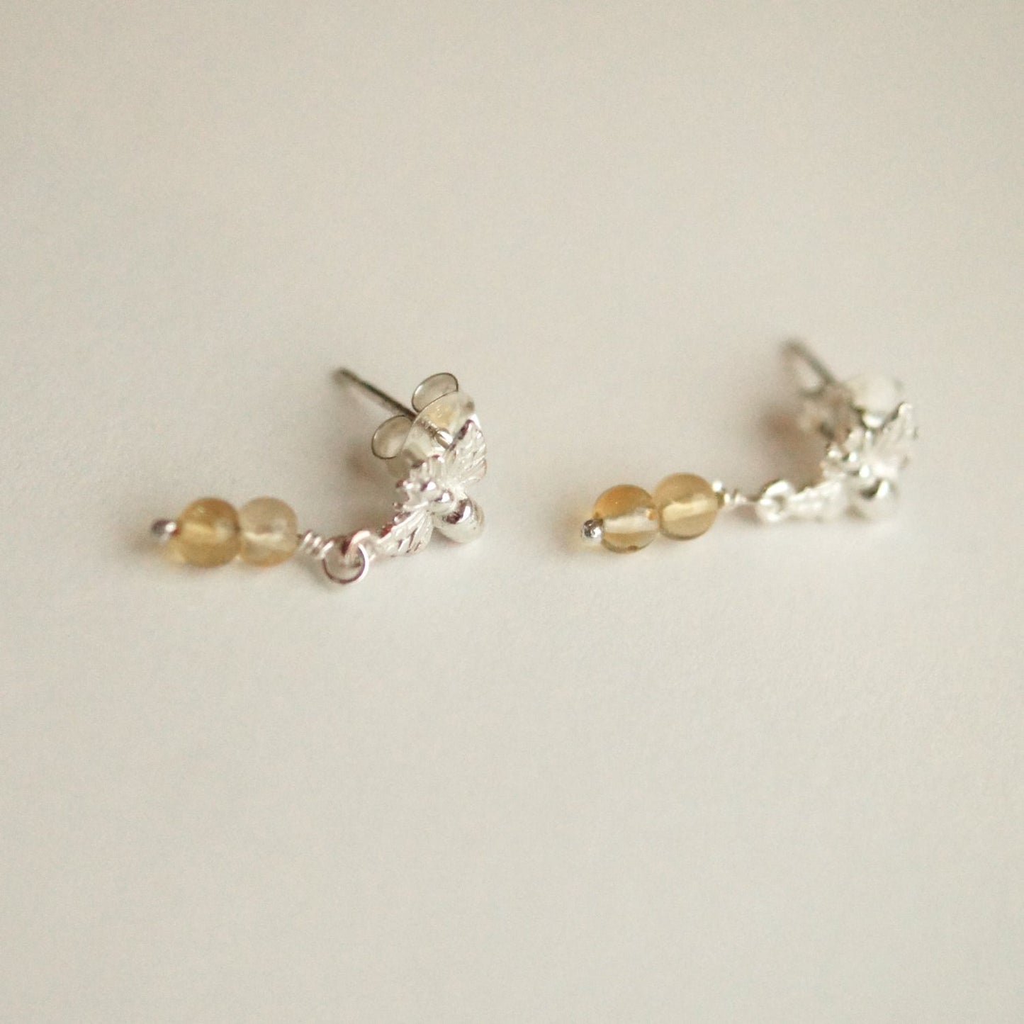 Bee and Citrine Studs