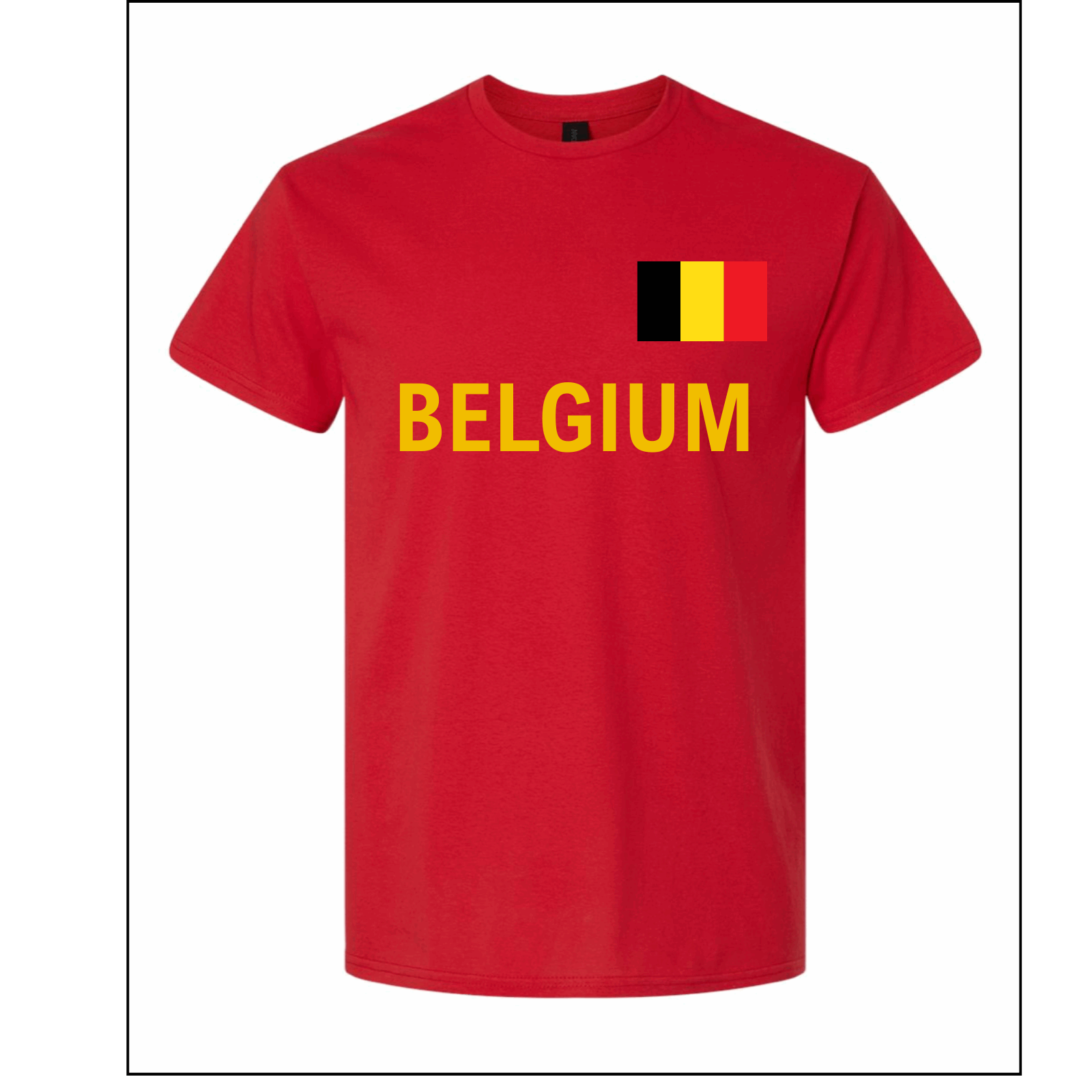 Belgium World Football Fan Tee – Red - Velora