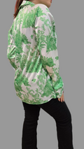 Belted Formal Printed Shirt - Velora Luxury Fashion