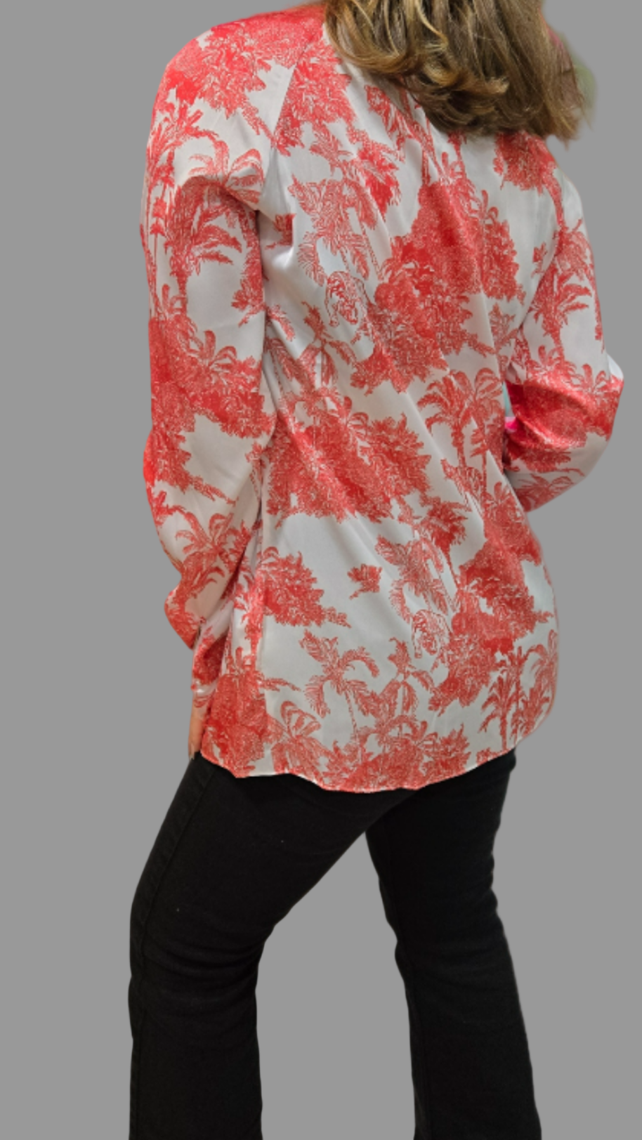 Belted Formal Printed Shirt Astudio.fashion