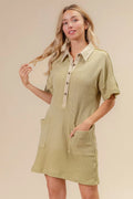 BiBi Dip Dye Mineral Washed Knit Dress - Velora Luxury Fashion