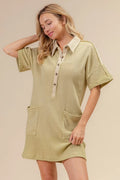 BiBi Dip Dye Mineral Washed Knit Dress - Velora Luxury Fashion