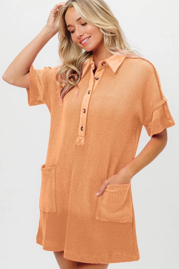 BiBi Dip Dye Mineral Washed Knit Dress - Velora Luxury Fashion