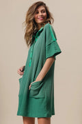 BiBi Dip Dye Mineral Washed Knit Dress - Velora Luxury Fashion
