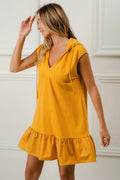 BiBi Ruffled French Terry Hooded Dress - Velora Luxury Fashion