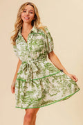 BiBi Woven Printed Tiered Dress - Velora Luxury Fashion