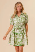 BiBi Woven Printed Tiered Dress - Velora Luxury Fashion