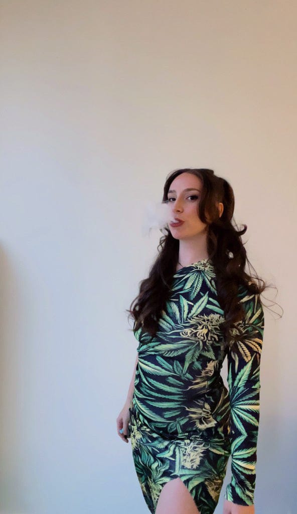 Big Buds One-Shoulder Slit Maxi Dress - Velora