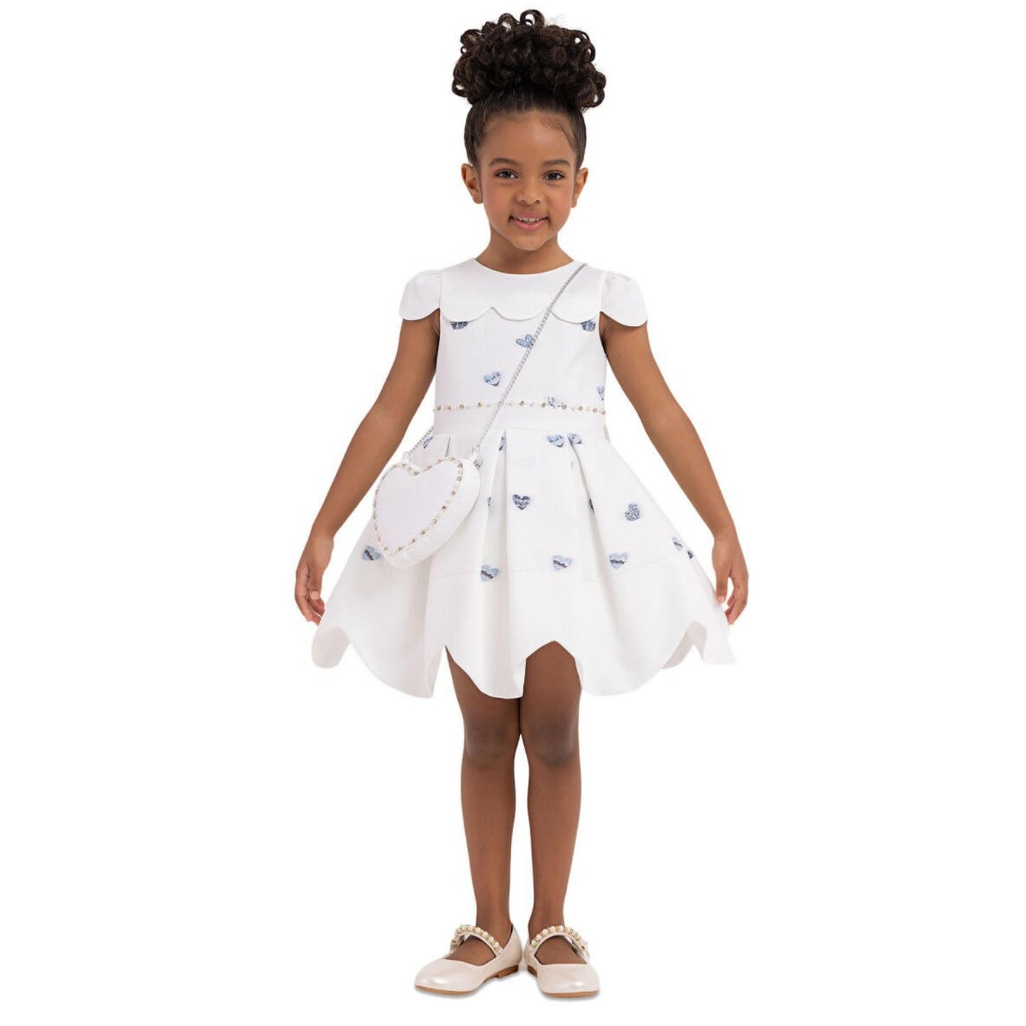 Blue Hearts Girls Formal Dress - Velora Luxury Fashion