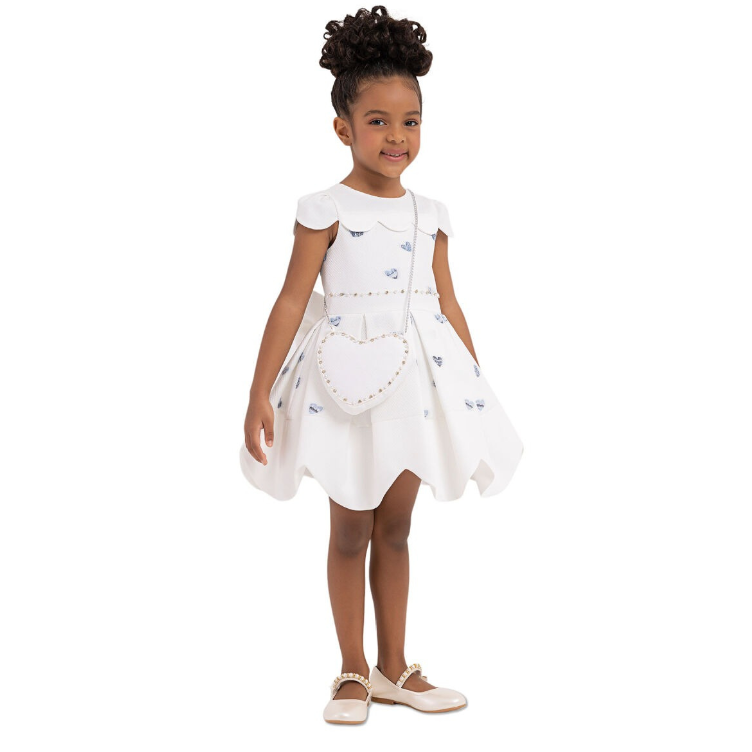 Blue Hearts Girls Formal Dress - Velora Luxury Fashion